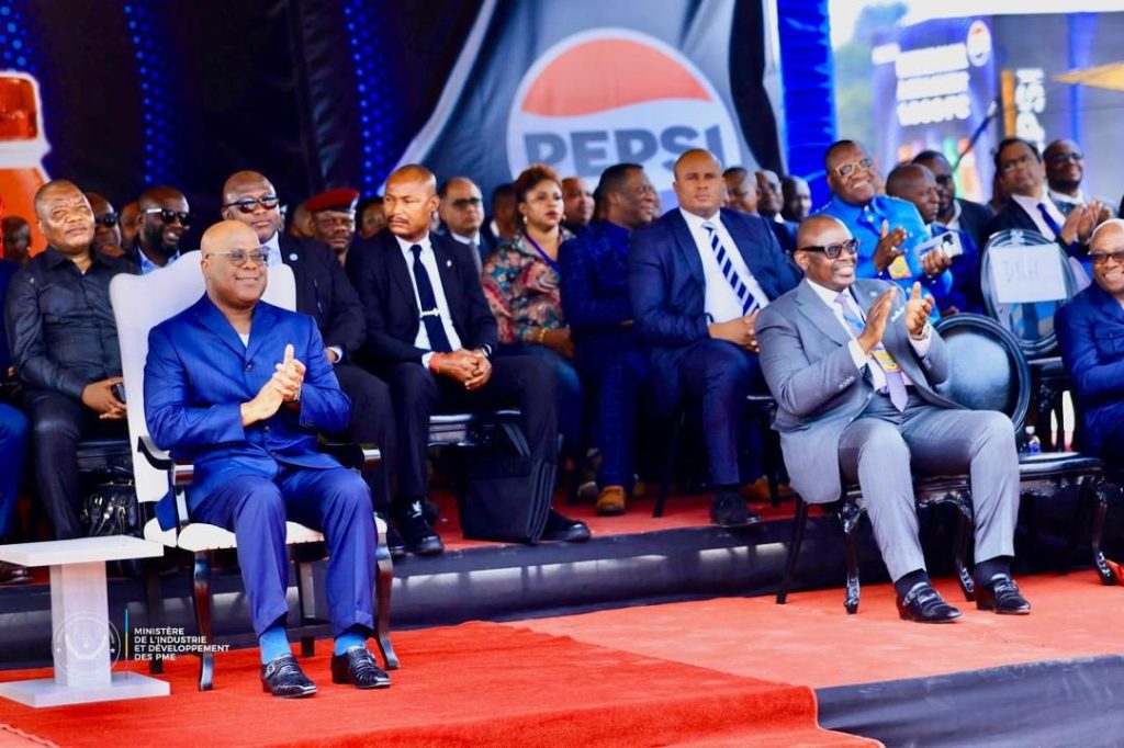 RDC : Félix Tshisekedi inaugure la première usine de la gamme PEPSI dans la ZES pilote de Maluku